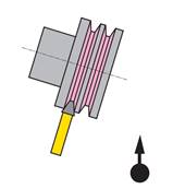 Outil à gorge de poulie ISO 342 / DIN 2215 22X14 34° carré de 25