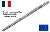 Alésoirs à main taille hélicoïdale 7° pour goupille 2% E66011 DIN9B HSS-M2 Ø10