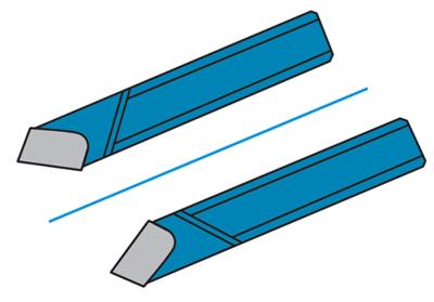 Grain d'alésage à charioter 45° section ronde - ISO 245