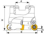Fraise à surfacer D080 d27 Z07 RHKW 10 Face Mill