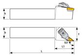 Porte outil de tournage DVJNL 2525 M16 External Turning Holder