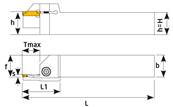 Porte outil de tronçonnage 2525 5C-R (350-500) Grooving Holder