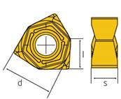 Fraise à plaquettes 90° XNEX 0806 - D 160 x d 40