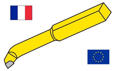 Outils de tour à aléser dresser à droite ISO 309 - DIN 4974 KX2 carré de 12