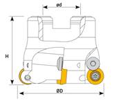 Fraise à plaquettes RDMT 1003 - D80 x d27