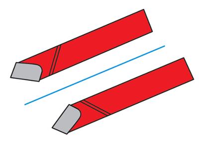 Grain d'alésage à charioter 30° section carrée - ISO 130