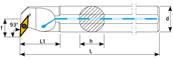 Barre d'alésage lubrifié A25R SVUBR 16 Boring Bar (Cooled)