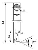 Outils de tour à fileter intérieur à gauche ISO 353 - WN 8086 P30 Ø 20