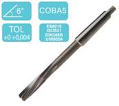 Alésoir machine taille hélicoidale 6° queue cône morse 1 DIN208B Tol +0+0,004 HSS-M35 Ø4,11X19X124