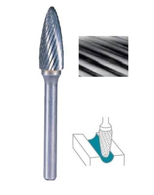 Fraise lime CW ogive tête arrondie SF denture simple Ø 5 x 13 Ø 3 5X13 MM SF