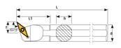 Barre d'alésage S40T SVQBL 16 Boring Bar