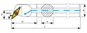 Barre d'alésage lubrifié A16Q SVQCR 11 Boring Bar (Cooled)