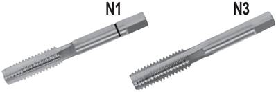Jeu de 2 tarauds main coupe à gauche HSS DIN 352 ANSI B1.1 UNF 5/16 x 24