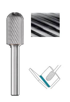 Fraise lime CW cyl. bout arrondie SC denture simple Ø 3 x 13 queue Ø 3 3X13 MM SC-43M