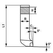 Outils de tour à dresser d’angle à droite ISO 303 - DIN 4978 K20 carré de 20