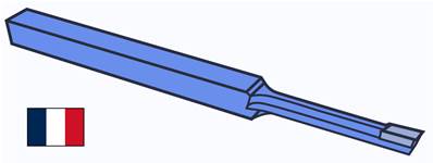 Outil à mortaiser, section carrée 16X16X225 Largeur 5 CARBURE